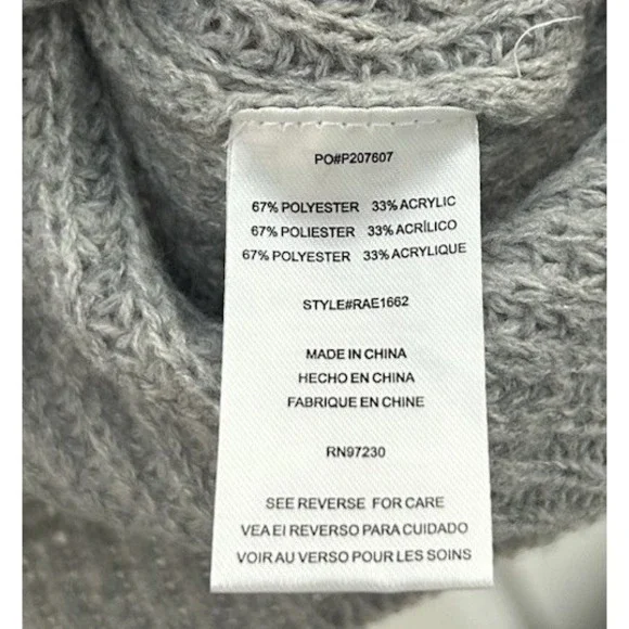 Almost Famous Women Medium Colorblock Crop Cardigan Sweater Black‎ White RAE1662 - Picture 5 of 9